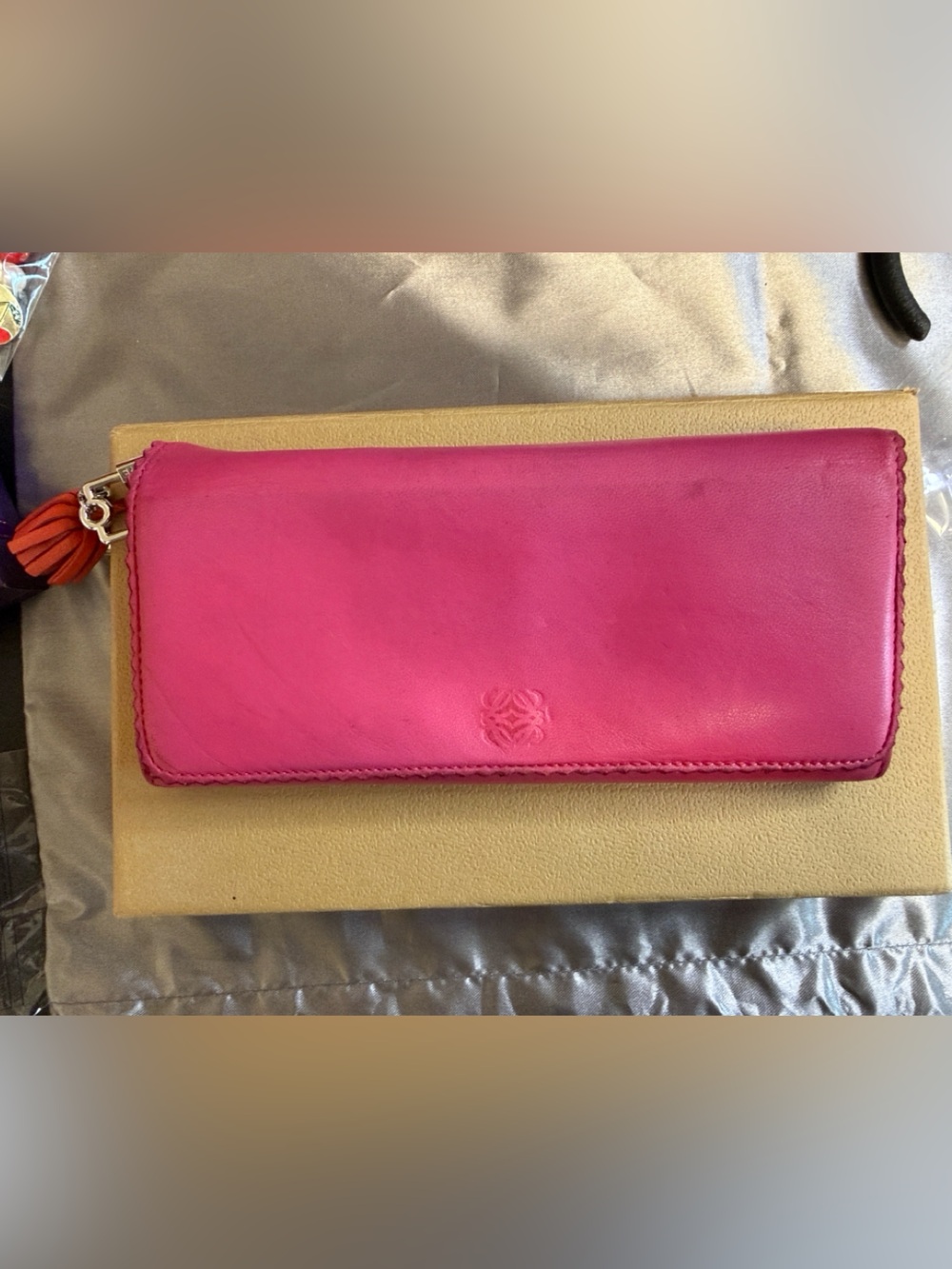 Loewe Pink Leather Wallet zippy long wallet - Women's Accessory
